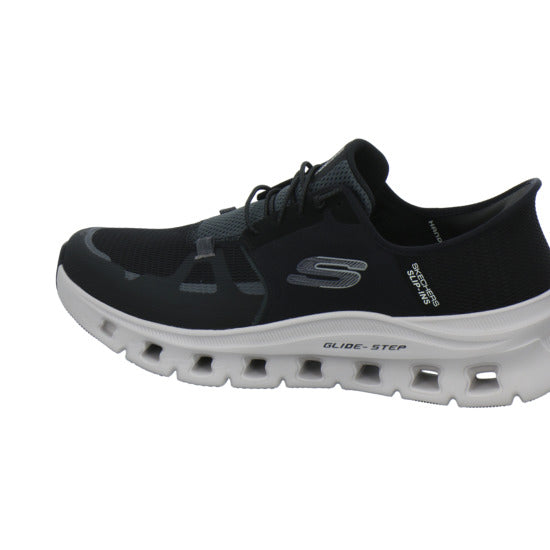 Skechers Glide Step Schnürhalbschuhe Schwarz - 360° Ansicht