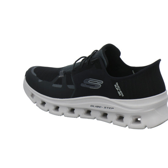 Skechers Glide Step Schnürhalbschuhe Schwarz - 360° Ansicht