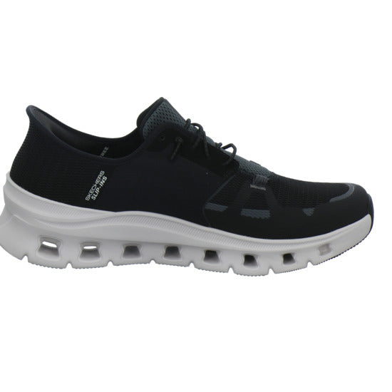 Skechers Glide Step Schnürhalbschuhe Schwarz - 360° Ansicht