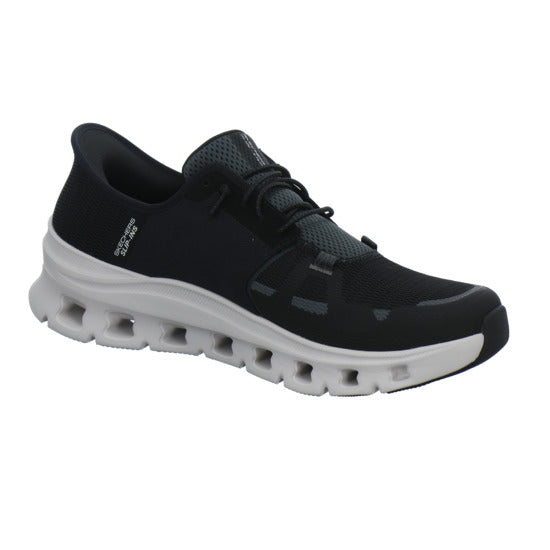 Skechers Glide Step Schnürhalbschuhe Schwarz - 360° Ansicht
