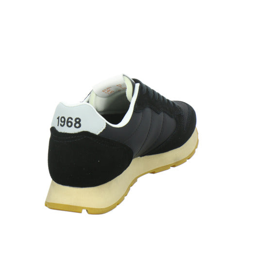 SUN68 Tom Vintage Schnürhalbschuhe Schwarz - 360° Ansicht