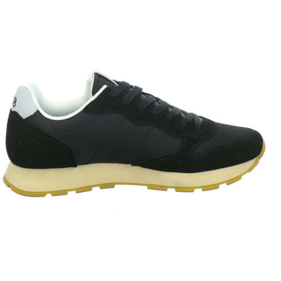 SUN68 Tom Vintage Schnürhalbschuhe Schwarz - 360° Ansicht