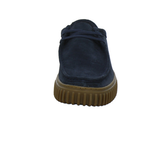 Clarks Torhill Schnürhalbschuhe Dunkelblau - 360° Ansicht