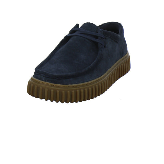 Clarks Torhill Schnürhalbschuhe Dunkelblau - 360° Ansicht