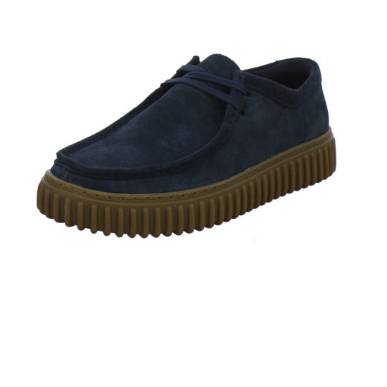 Clarks Torhill Schnürhalbschuhe Dunkelblau - 360° Ansicht