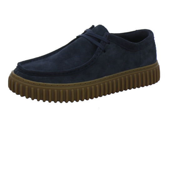 Clarks Torhill Schnürhalbschuhe Dunkelblau - 360° Ansicht