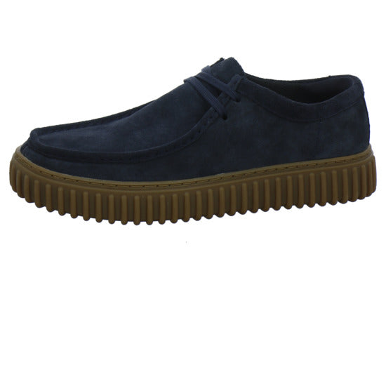 Clarks Torhill Schnürhalbschuhe Dunkelblau - 360° Ansicht