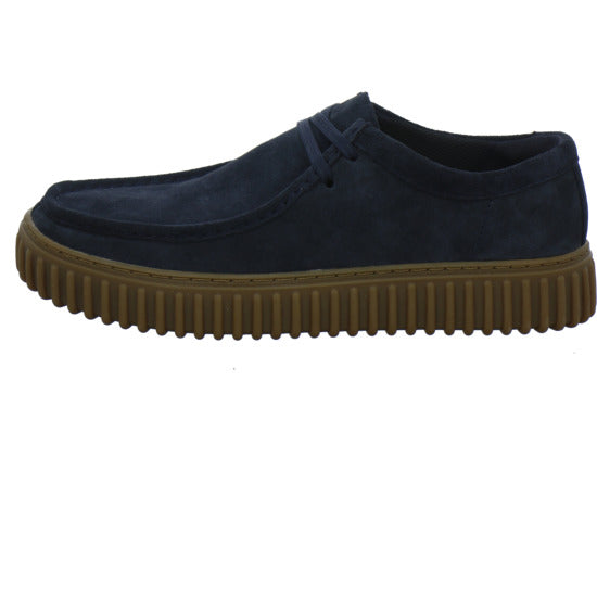 Clarks Torhill Schnürhalbschuhe Dunkelblau - 360° Ansicht