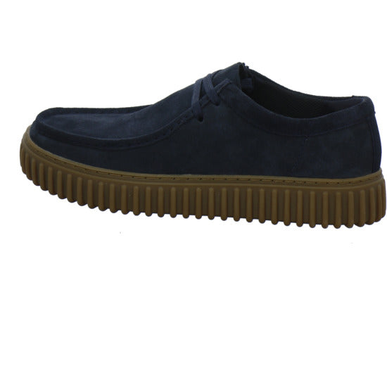 Clarks Torhill Schnürhalbschuhe Dunkelblau - 360° Ansicht