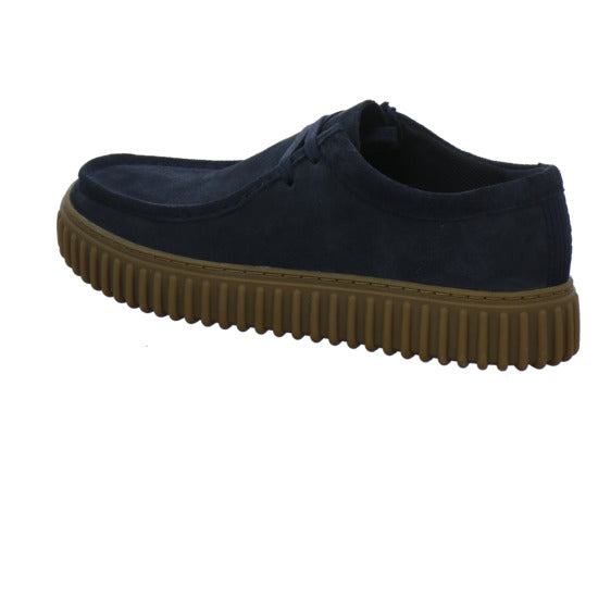 Clarks Torhill Schnürhalbschuhe Dunkelblau - 360° Ansicht