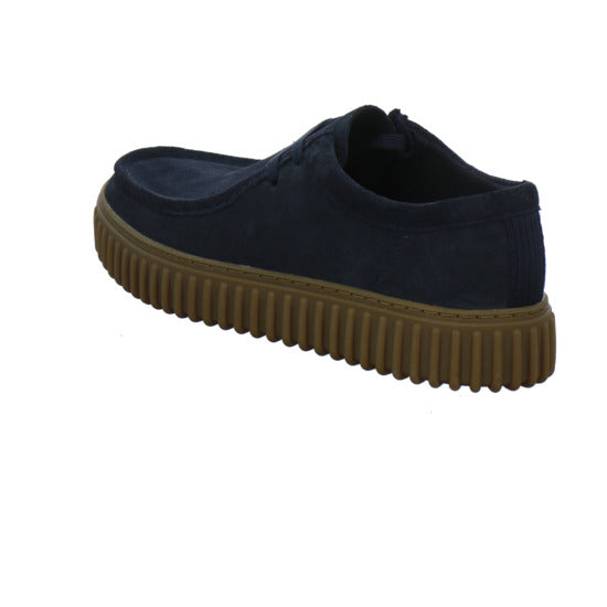 Clarks Torhill Schnürhalbschuhe Dunkelblau - 360° Ansicht