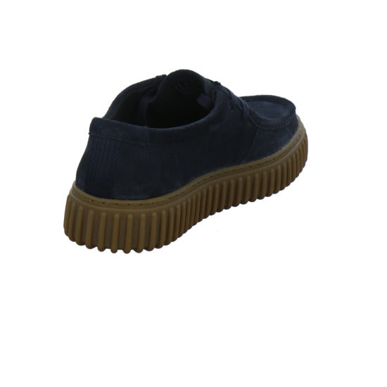 Clarks Torhill Schnürhalbschuhe Dunkelblau - 360° Ansicht