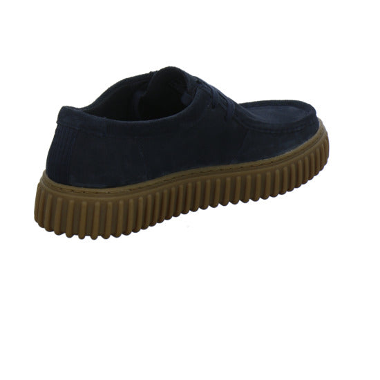 Clarks Torhill Schnürhalbschuhe Dunkelblau - 360° Ansicht
