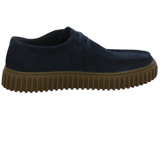 Clarks Torhill Schnürhalbschuhe Dunkelblau - 360° Ansicht