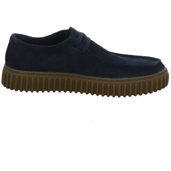 Clarks Torhill Schnürhalbschuhe Dunkelblau - 360° Ansicht
