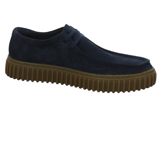 Clarks Torhill Schnürhalbschuhe Dunkelblau - 360° Ansicht