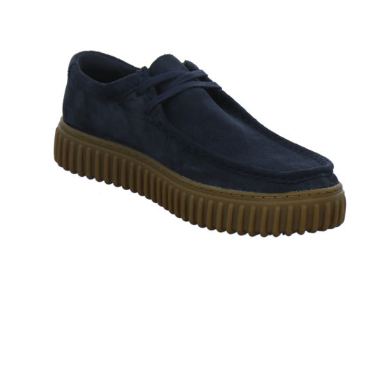 Clarks Torhill Schnürhalbschuhe Dunkelblau - 360° Ansicht
