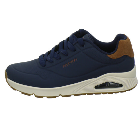 Skechers UNO Schnürhalbschuhe Dunkelblau - 360° Ansicht