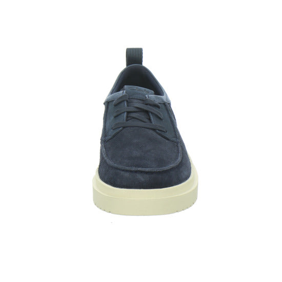 Clarks Polden Moc Schnürhalbschuhe Dunkelblau - 360° Ansicht