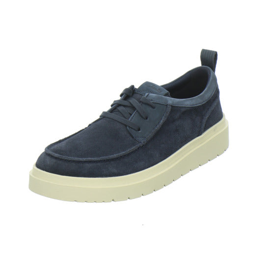 Clarks Polden Moc Schnürhalbschuhe Dunkelblau - 360° Ansicht
