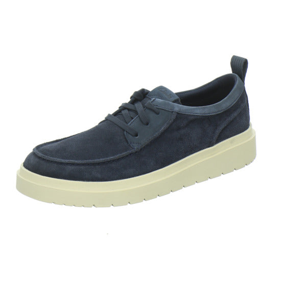 Clarks Polden Moc Schnürhalbschuhe Dunkelblau - 360° Ansicht