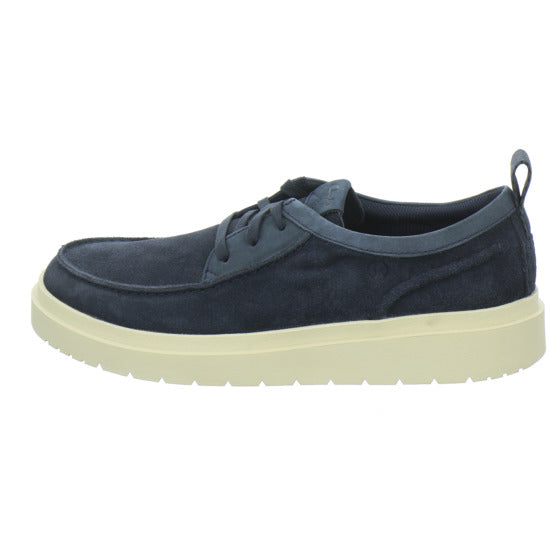 Clarks Polden Moc Schnürhalbschuhe Dunkelblau - 360° Ansicht