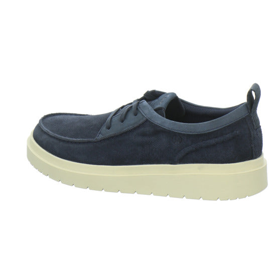 Clarks Polden Moc Schnürhalbschuhe Dunkelblau - 360° Ansicht