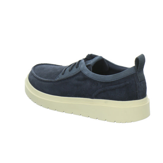 Clarks Polden Moc Schnürhalbschuhe Dunkelblau - 360° Ansicht