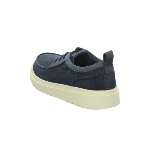 Clarks Polden Moc Schnürhalbschuhe Dunkelblau - 360° Ansicht