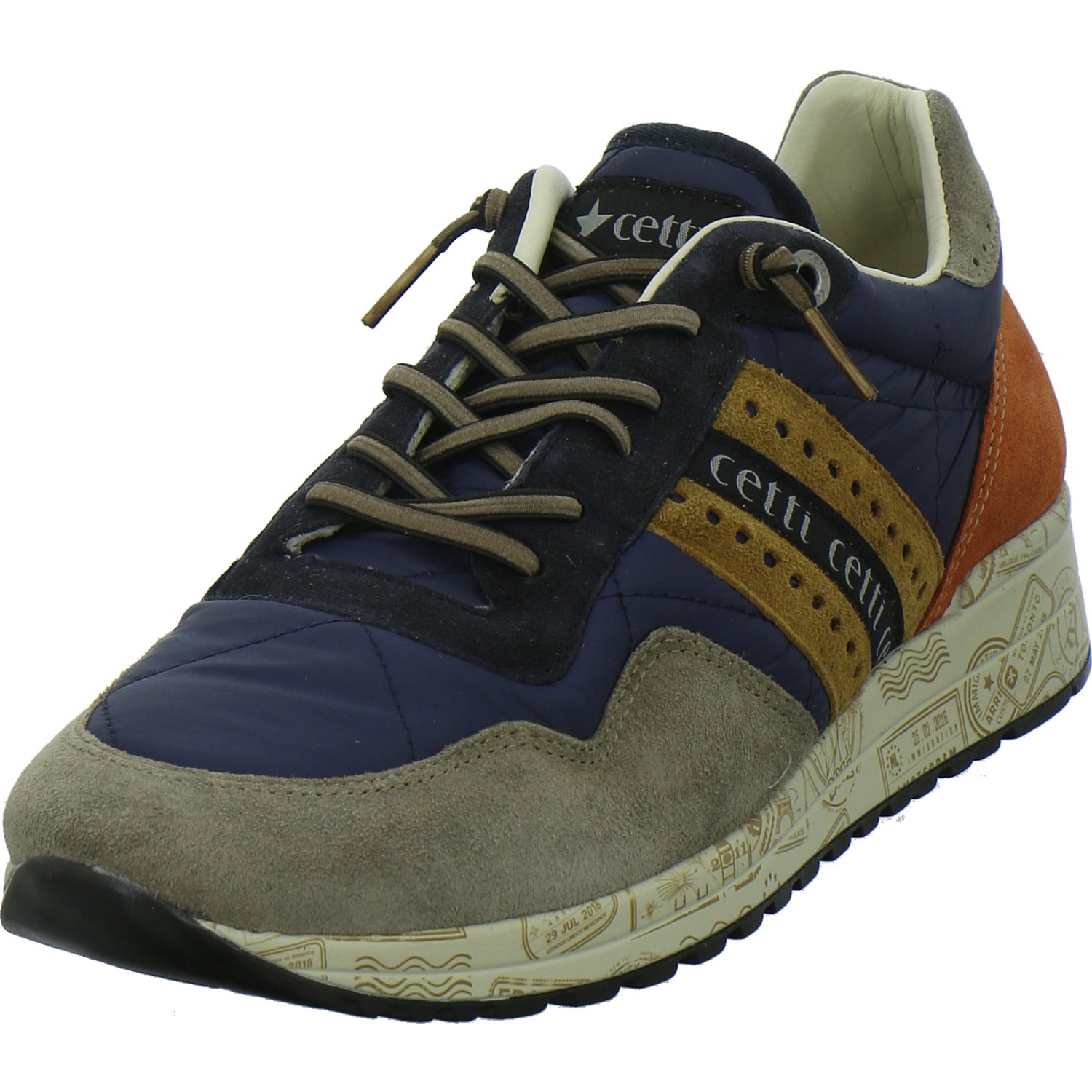 Cetti Schnürhalbschuhe Blau-kombi