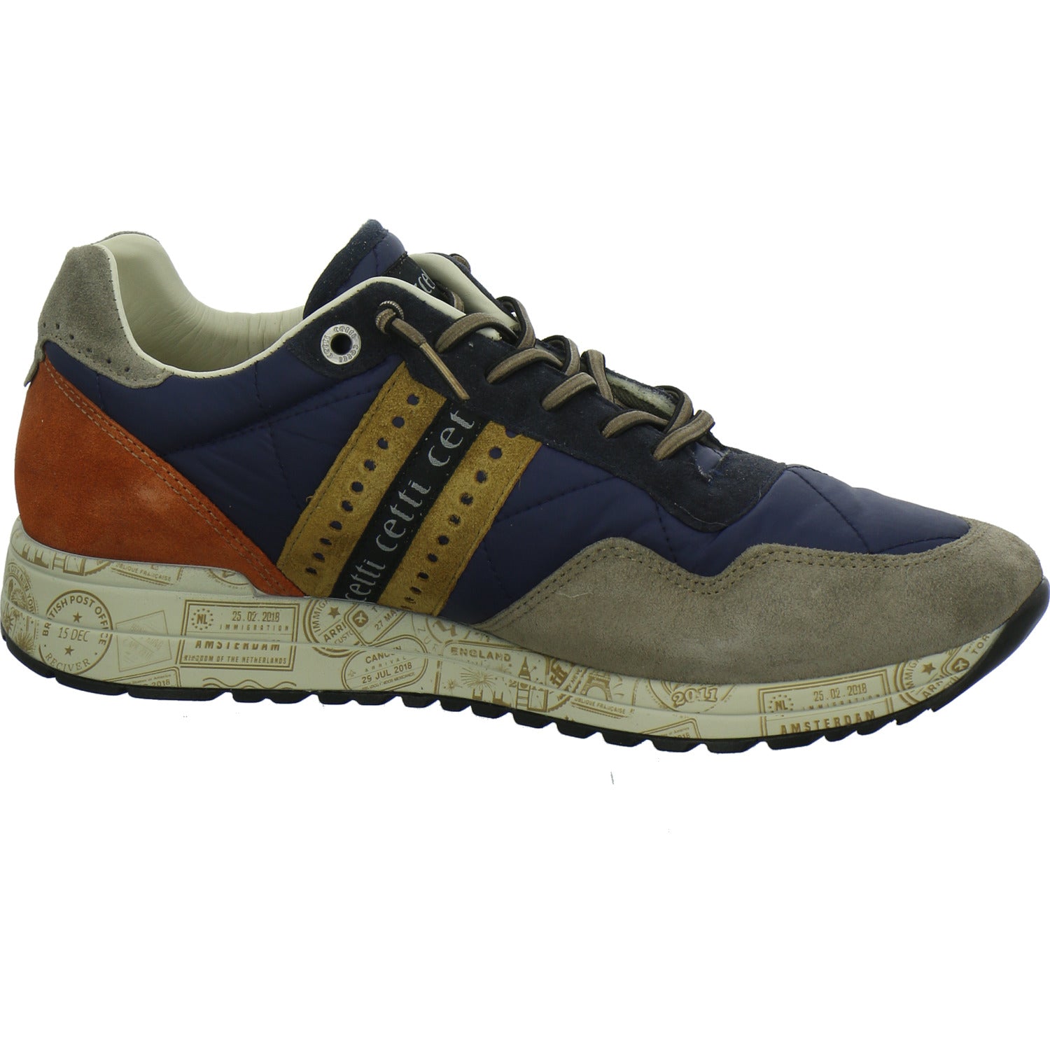 Cetti Schnürhalbschuhe Blau-kombi