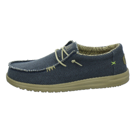 Hey Dude Wally Braided Schnürhalbschuhe Denim - 360° Ansicht