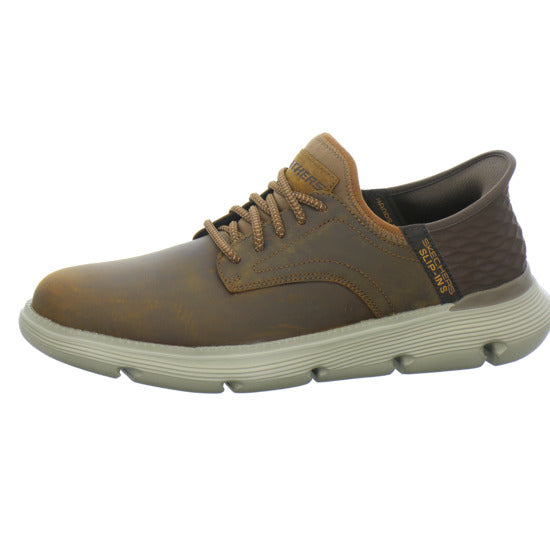 Skechers Garza Slip Ins Schnürhalbschuhe Mittelbraun - 360° Ansicht