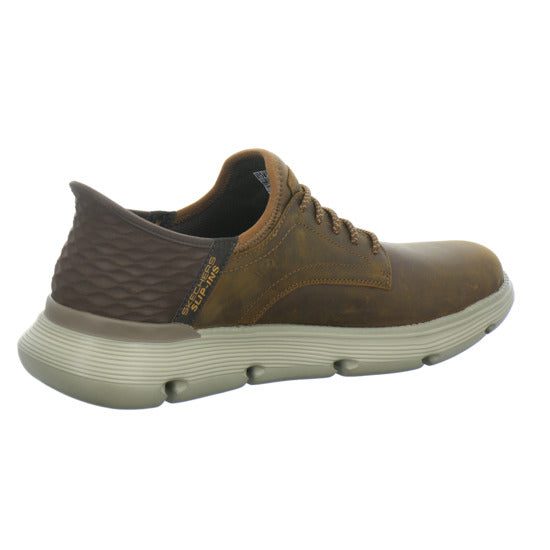 Skechers Garza Slip Ins Schnürhalbschuhe Mittelbraun - 360° Ansicht