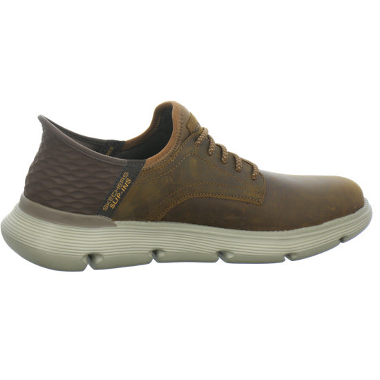 Skechers Garza Slip Ins Schnürhalbschuhe Mittelbraun - 360° Ansicht