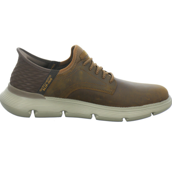 Skechers Garza Slip Ins Schnürhalbschuhe Mittelbraun - 360° Ansicht