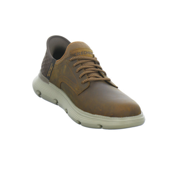 Skechers Garza Slip Ins Schnürhalbschuhe Mittelbraun - 360° Ansicht