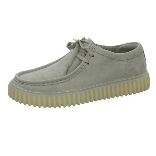 Clarks Torhill Schnürhalbschuhe Hellgrau - 360° Ansicht