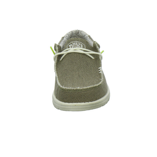 Hey Dude Wally Braided Schnürhalbschuhe oliv - 360° Ansicht