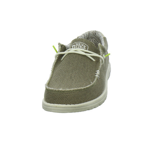 Hey Dude Wally Braided Schnürhalbschuhe oliv - 360° Ansicht