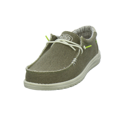 Hey Dude Wally Braided Schnürhalbschuhe oliv - 360° Ansicht