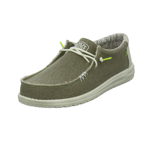 Hey Dude Wally Braided Schnürhalbschuhe oliv - 360° Ansicht