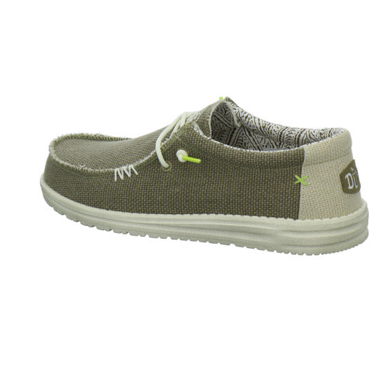 Hey Dude Wally Braided Schnürhalbschuhe oliv - 360° Ansicht