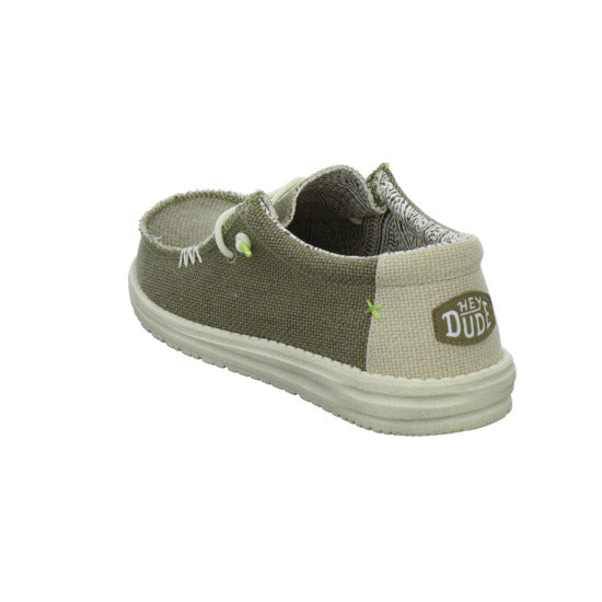 Hey Dude Wally Braided Schnürhalbschuhe oliv - 360° Ansicht