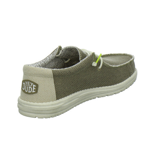Hey Dude Wally Braided Schnürhalbschuhe oliv - 360° Ansicht