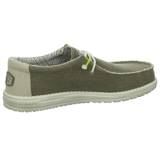 Hey Dude Wally Braided Schnürhalbschuhe oliv - 360° Ansicht