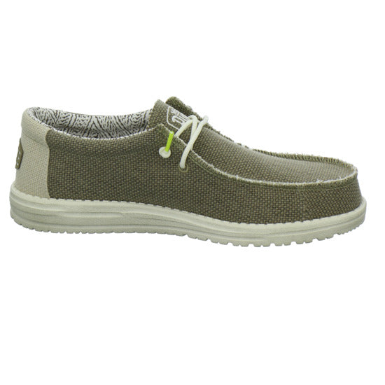 Hey Dude Wally Braided Schnürhalbschuhe oliv - 360° Ansicht
