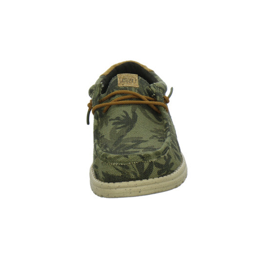 Hey Dude Wally Palm Jute Schnürhalbschuhe oliv - 360° Ansicht