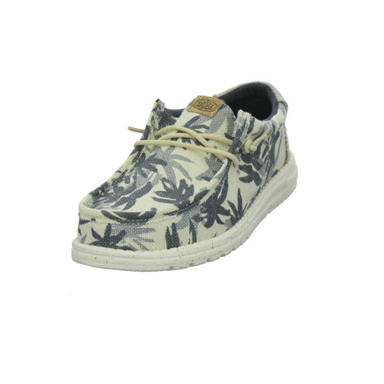 Hey Dude Wally Palm Jute Schnürhalbschuhe Beige-kombi - 360° Ansicht