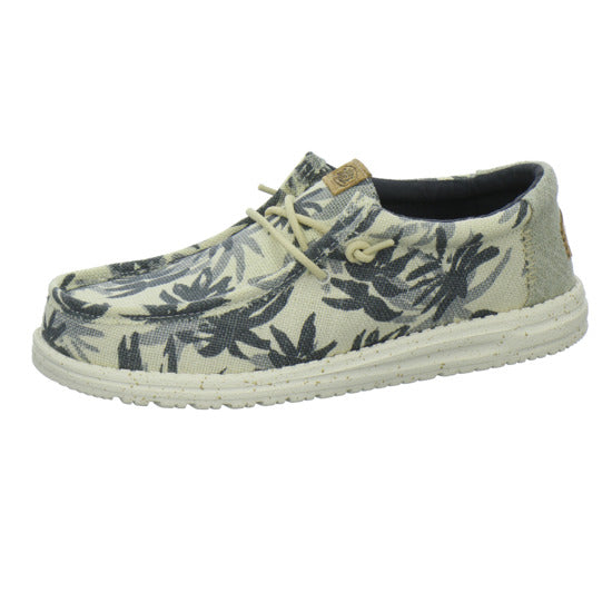 Hey Dude Wally Palm Jute Schnürhalbschuhe Beige-kombi - 360° Ansicht